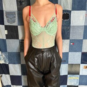 Forever 21 Green Lace Bodysuit